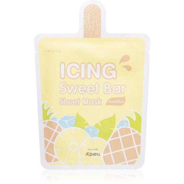 A’pieu Icing Sweet Bar Mask Pineapple masca de celule cu efect reimprospator 21 g-ro