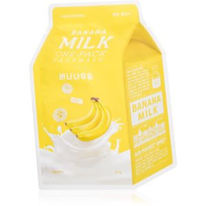 A’pieu One-Pack Milk Mask Banana mască textilă nutritivă 21 ml-Țena