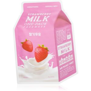 A’pieu One-Pack Milk Mask Strawberry mască textilă iluminatoare 21 g-ro
