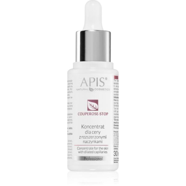 Apis Natural Cosmetics Couperose-Stop produs concentrat pentru ingrijire pentru piele sensibila cu tendinte de inrosire 30 ml-ro