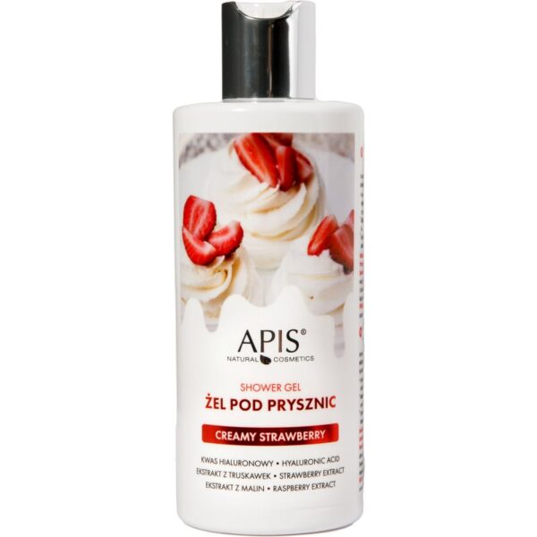Apis Natural Cosmetics Creamy Strawberry gel de dus hidratant 300 ml-ro