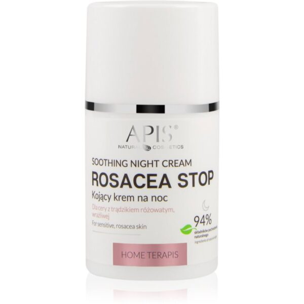 Apis Natural Cosmetics Rosacea-Stop crema de noapte cu efect calmant pentru piele sensibila cu tendinte de inrosire 50 ml-ro