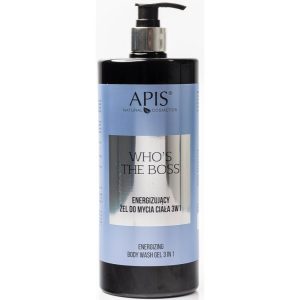 Apis Natural Cosmetics Who's the boss Gel de duș energizant 3 in 1 pentru bărbați 1000 ml-ro
