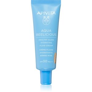 Apivita Aqua Beelicious Tinted Fluid SPF30 Fluid nuantator cu textura usoara pentru o piele mai luminoasa SPF 30 40 ml-Țena