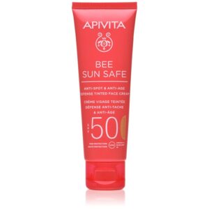 Apivita Bee Sun Safe Anti-Spot and Anti-Age Tinted Face Cream SPF50 crema de fata cu efect de protectie SPF 50 culoare Golden 50 ml-ro