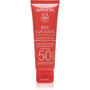 Apivita Bee Sun Safe Anti-Spot and Anti-Age Tinted Face Cream SPF50 crema de fata cu efect de protectie SPF 50 culoare Natural 50 ml-ro