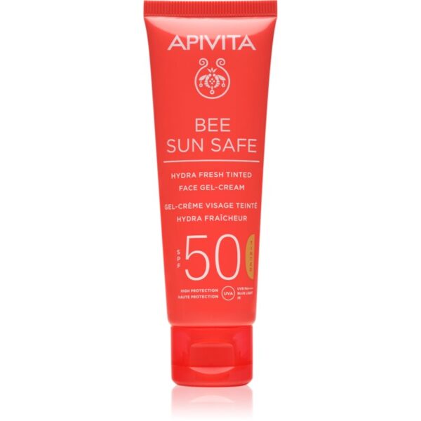 Apivita Bee Sun Safe Hydra Face Tinted Gel-Cream SPF50 gel-cremă cu efect de tonifiere SPF 50 50 ml-Țena