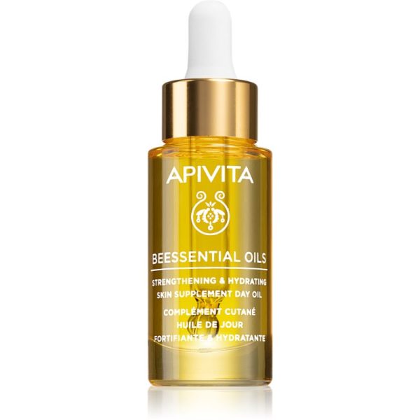 Apivita Beessential Oils Strengthening & Hydrating Day Oil ulei pentru stralucire zi de zi pentru o hidratare intensa 15 ml-ro