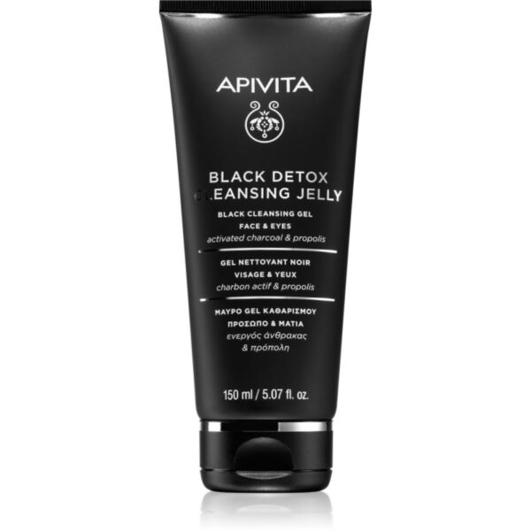 Apivita Cleansing Black Detox Cleansing Gel gel de curățare cu carbune activ pentru față și ochi 50 ml-ro