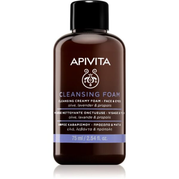 Apivita Cleansing Foam Face & Eyes spuma demachianta cu o textura cremoasa pentru față și ochi 75 ml-ro