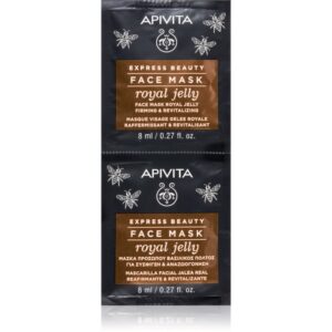 Apivita Express Beauty Anti-aging Face Mask Royal Jelly masca faciala revitalizanta cu efect de întărire 2x8 ml-Țena