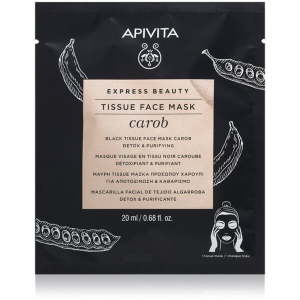 Apivita Express Beauty Carob masca pentru celule cu efect detoxifiant 20 ml-ro