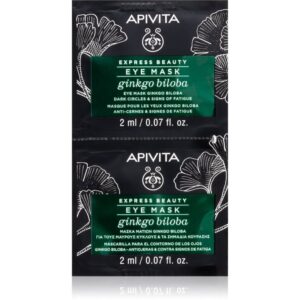 Apivita Express Beauty Eye Mask Gingko Biloba masca pentru ochi împotriva ridurilor și a cearcănelor întunecate 2 x 2 ml-Țena