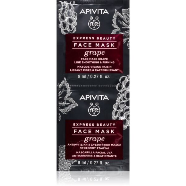 Apivita Express Beauty Firming Face Mask Grape Masca pentru ten anti riduri 2x8 ml-Țena
