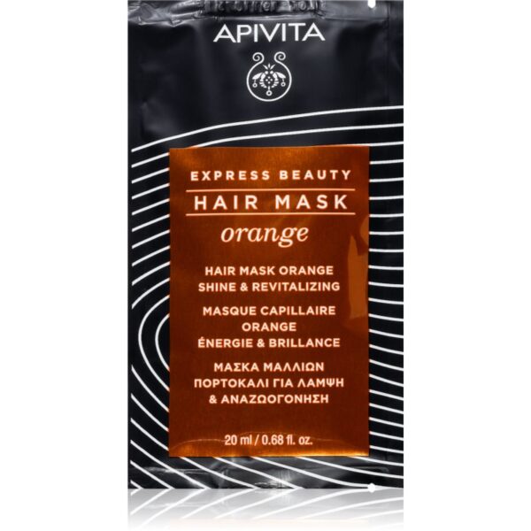 Apivita Express Beauty Hair mask Shine Orange Mască de păr cu efect revitalizant 20 ml-Țena