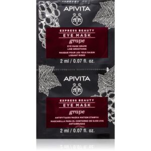 Apivita Express Beauty Line Smoothing Eye Mask Grape masca pentru ochi cu efect de netezire 2 x 2 ml-Țena