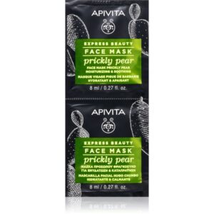 Apivita Express Beauty Moisturizing Face Mask Prickly Pear masca calmanta pentru fata cu efect de hidratare 2x8 ml-Țena