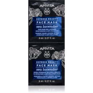 Apivita Express Beauty Moisturizing Face Mask Sea Lavender mască pentru față cu efect de hidratare 2x8 ml-Țena
