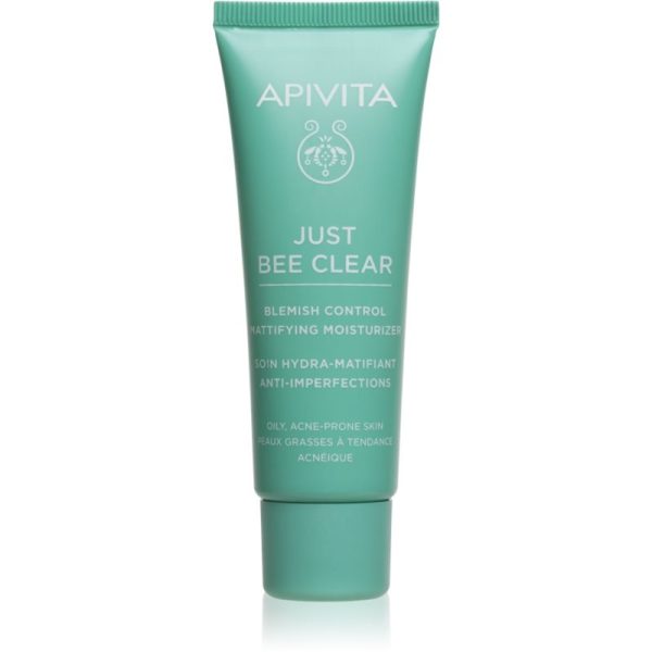 Apivita Just Bee Clear Blemish Control Moisturizer crema de fata hidratanta cu niacinamidă 40 ml-Țena