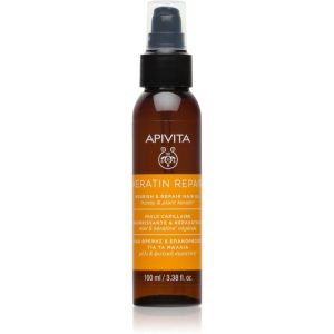 Apivita Keratin Repair Nourish Repair Hair Oil ulei pentru par pentru păr uscat și deteriorat 100 ml-ro