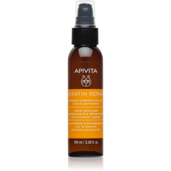 Apivita Keratin Repair Nourish Repair Hair Oil ulei pentru par pentru păr uscat și deteriorat 100 ml-ro