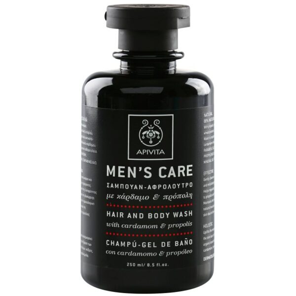 Apivita Men's Care Hair and Body Wash with Cardamon & Propolis gel de dus si sampon 2in1 250 ml-ro