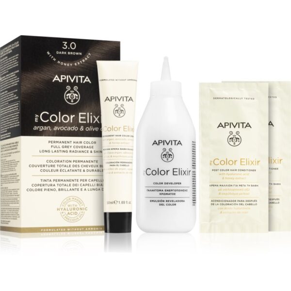 Apivita My Color Elixir culoare par fără amoniac culoare 3.0 Dark Brown 1 buc-ro