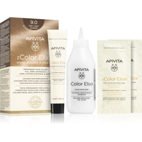 Apivita My Color Elixir culoare par fără amoniac culoare 9.0 Very Light Blonde 1 buc-ro