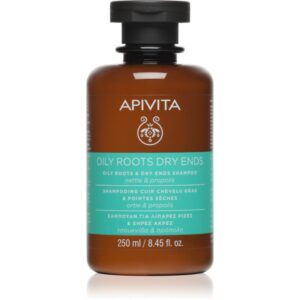 Apivita Oily Roots & Dry Ends Shampoo Sampon pentru scalp gras si fire de par cu terminatii uscate 250 ml-Țena