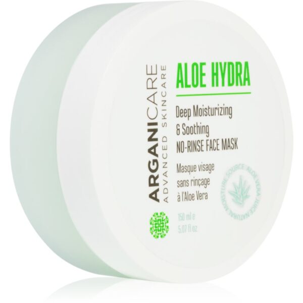Arganicare Aloe Hydra No-Rinse Face Mask mască de hidratare profundă cu efect calmant 150 ml-Țena