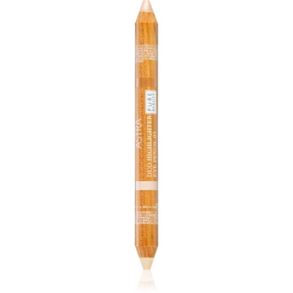 Astra Make-up Pure Beauty Duo Highlighter creion iluminator pentru sprâncene culoare Lemon Zest 4