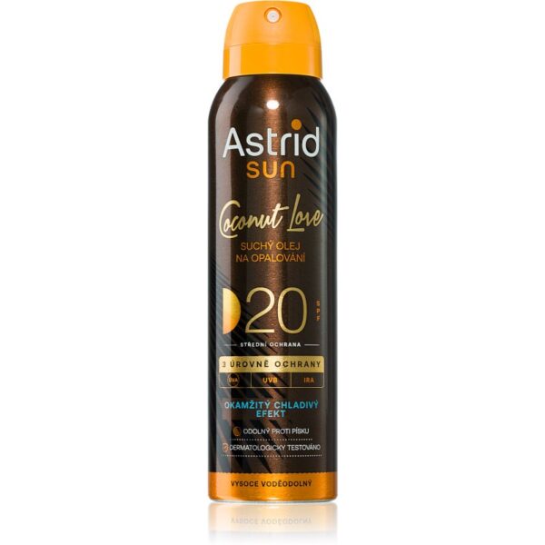 Astrid Sun Coconut Love ulei de bronzat pentru piele uscata SPF 20 protectie medie impotriva razelor UV 150 ml-Țena