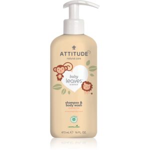 Attitude Baby Leaves Pear Nectar 2 in 1 gel de dus si sampon pentru copii 473 ml-Țena