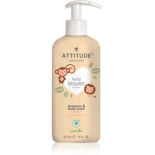 Attitude Baby Leaves Pear Nectar 2 in 1 gel de dus si sampon pentru copii 473 ml-Țena