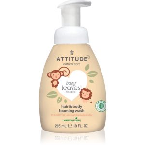 Attitude Baby Leaves Pear Nectar spuma de curatare 2 in 1 pentru copii 295 ml-ro