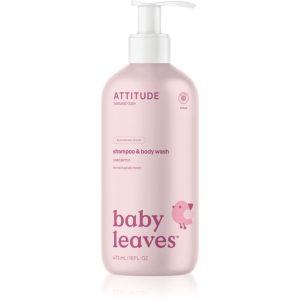 Attitude Baby Leaves Unscented 2 in 1 gel de dus si sampon pentru copii 473 ml-Țena