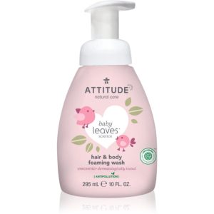 Attitude Baby Leaves Unscented spuma de curatare 2 in 1 pentru copii 295 ml-Țena
