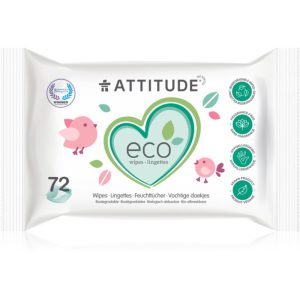 Attitude Eco Șervețele umede fără parfum 72 buc-ro