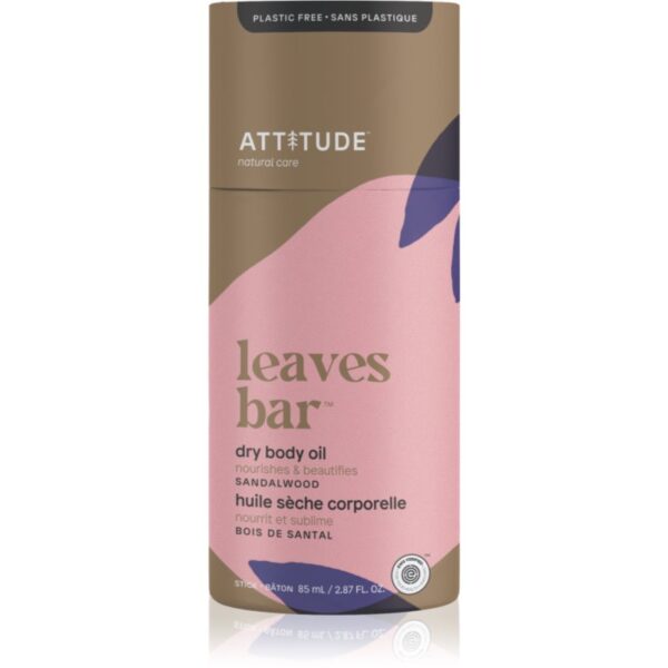 Attitude Leaves Bar Dry Body Oil ulei solid pentru corp Sandalwood 85 g-ro