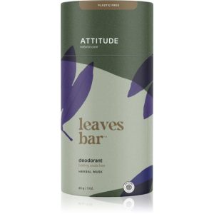 Attitude Leaves Bar Herbal Musk deodorant fără conținut săruri de aluminiu 85 g-Țena