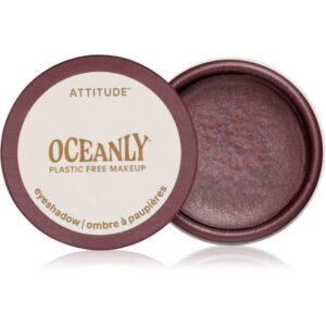 Attitude Oceanly Plastic Free Makeup fard de pleoape cremos cu particule stralucitoare culoare Berry Bliss 5 ml-Țena