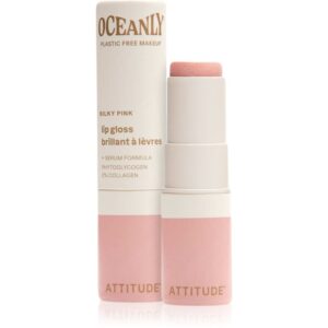 Attitude Oceanly Plastic Free Makeup lip gloss cu efect de hidratare culoare Silky Pink 3.4 g-Țena
