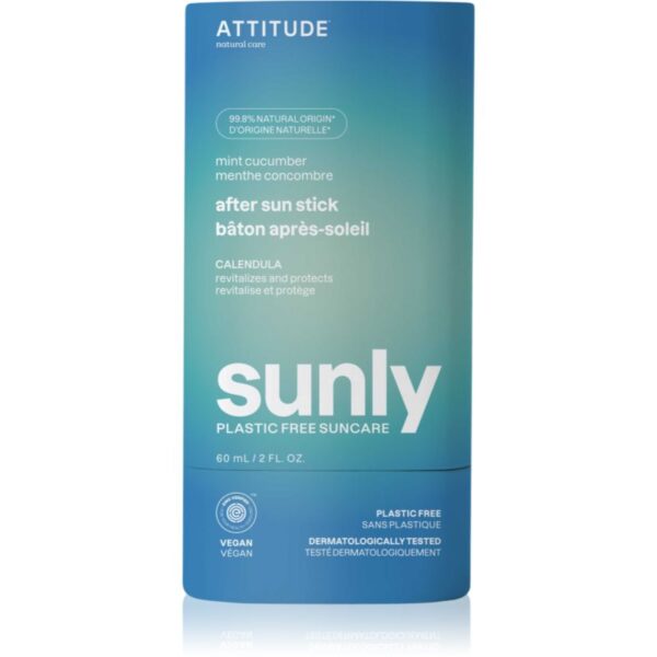 Attitude Sunly Plastic Free Suncare crema cu efect calmant dupa expunere la soare Mint