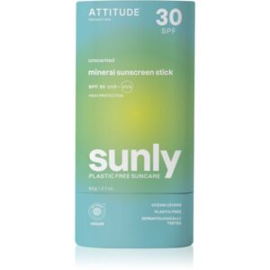 Attitude Sunly Unscented Crema de soare cu minerale stick SPF 30 60 g-Țena