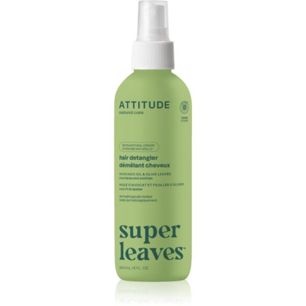 Attitude Super Leaves Avocado Oil & Olive Leaves spray pentru par usor de pieptanat pentru par normal spre uscat 240 ml-Țena