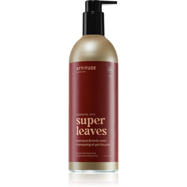 Attitude Super Leaves Bergamot & ylang-ylang gel de dus si sampon 2in1 473 ml-ro