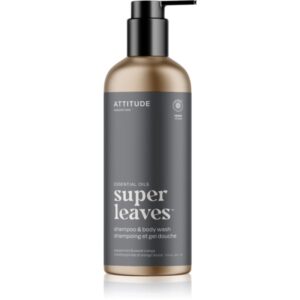 Attitude Super Leaves Essentials gel de dus si sampon 2in1 Peppermint & Sweet Orange 473 ml-Țena