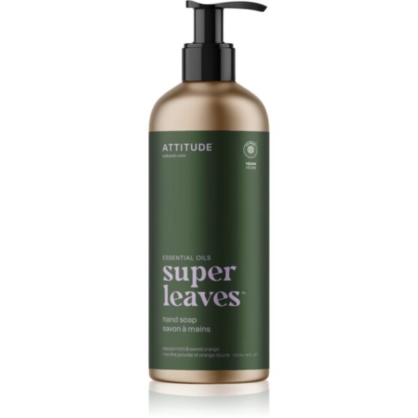 Attitude Super Leaves Essentials săpun natural de maini Peppermint & Sweet Orange 473 ml-ro