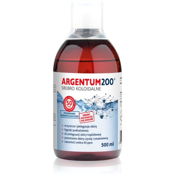 Aura Herbals Argentum 200 Collodial Silver 50 ppm tonic pentru curatare cu argint coloidal 500 ml-Țena