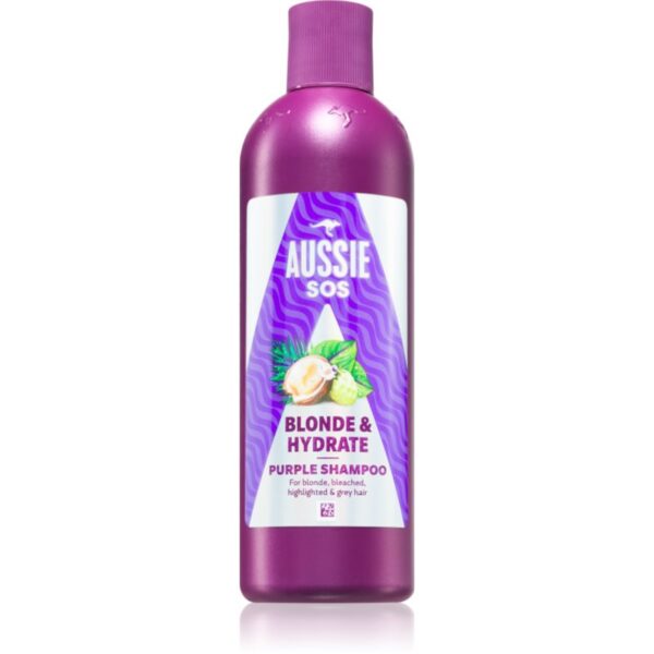 Aussie SOS Blonde & Hydrate sampon tonifiant cu violete pentru par blond 300 ml-ro